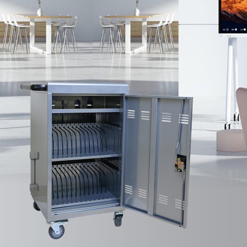 30+2Bay Mobile School Charging Cart Station for Chromebook, Tablet and Laptop Computer with Power Strip Included, Assembly Required-BLACK、、casual