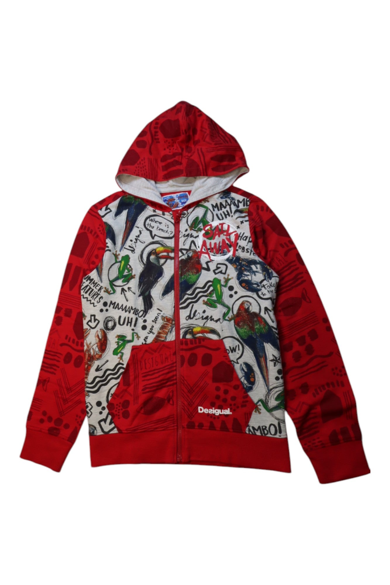 Desigual Zippered Sweatshirt - Size 11-12Y、mySite、g9winljtr