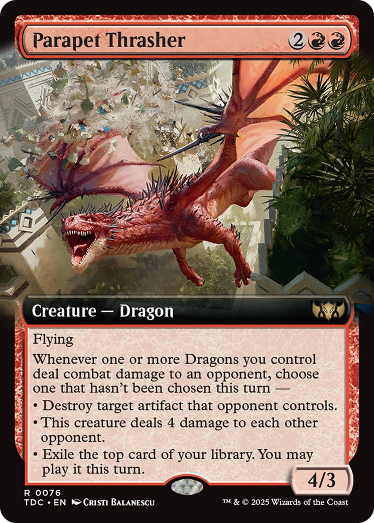 Parapet Thrasher (Extended Art) Tarkir: Dragonstorm Commander、mySite、waistdrama