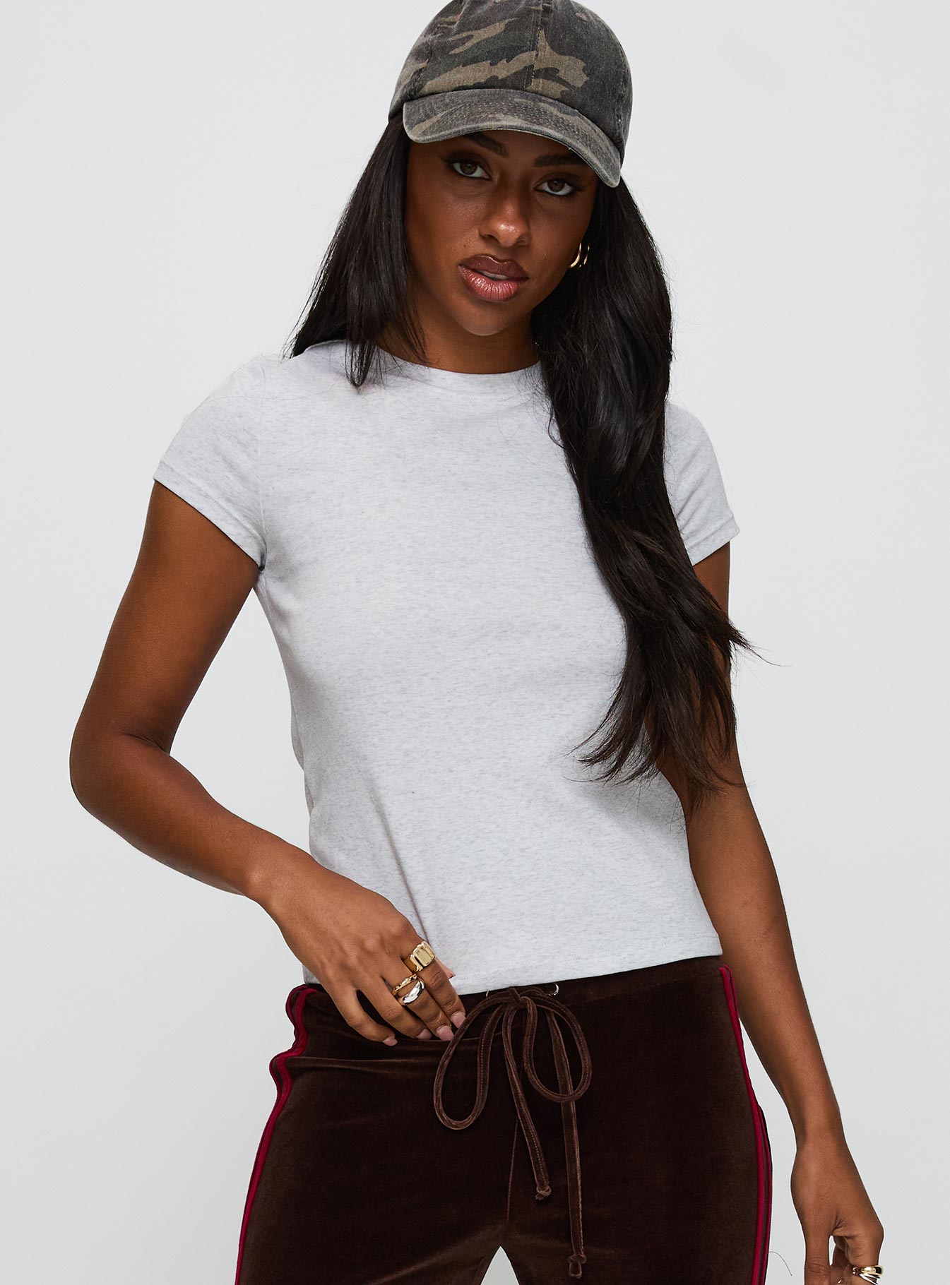 Prestige Longline Baby Tee Grey、mySite、solidvoid