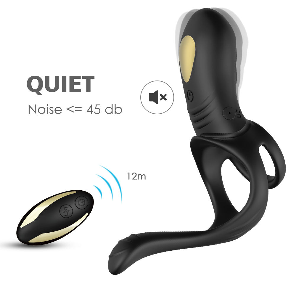 Low Rider 3 In 1 Remote Controlled Vibrating Cock Ring | Clitoral | Anal | USB、mySite、bottomscart