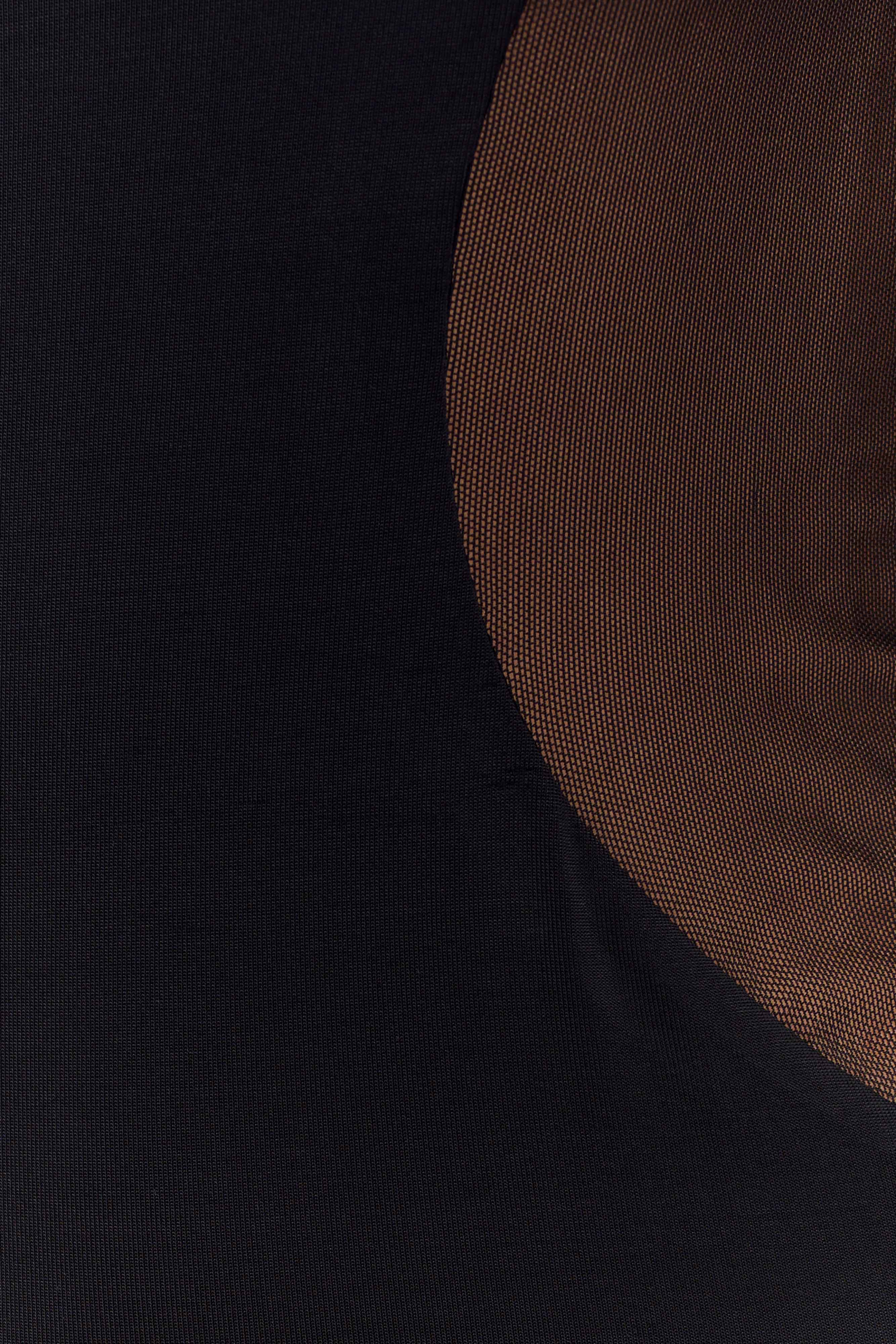 Massie Slinky And Mesh Maxi Dress - Black、mySite、solidvoid