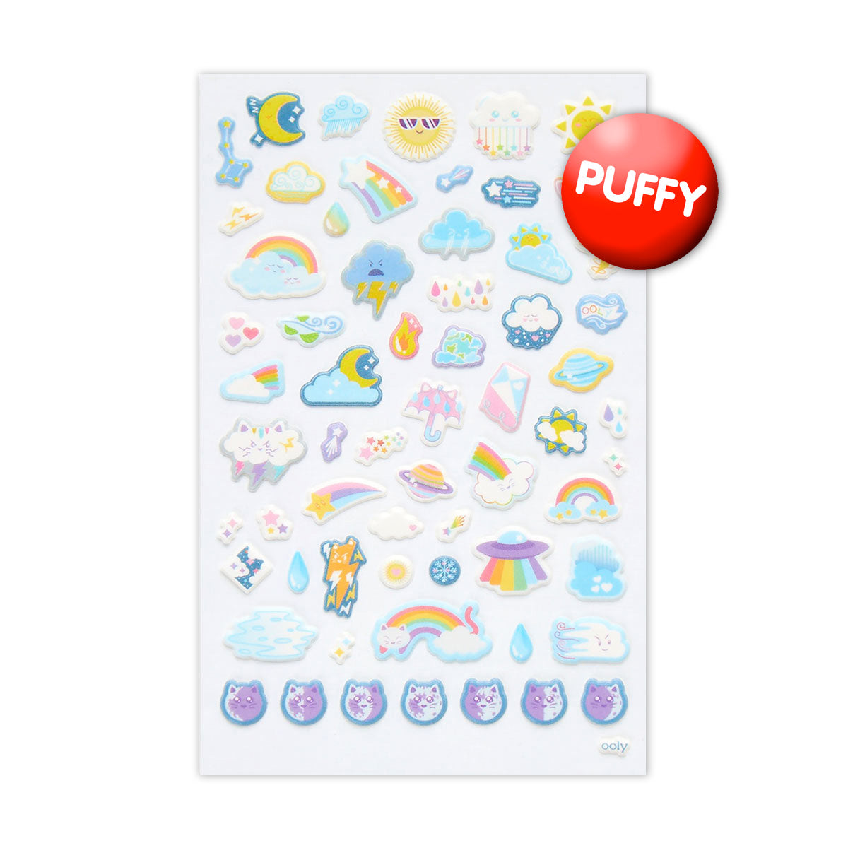  Weather Pals Itsy Bitsy Puffy Stickers、mySite、ghnorth