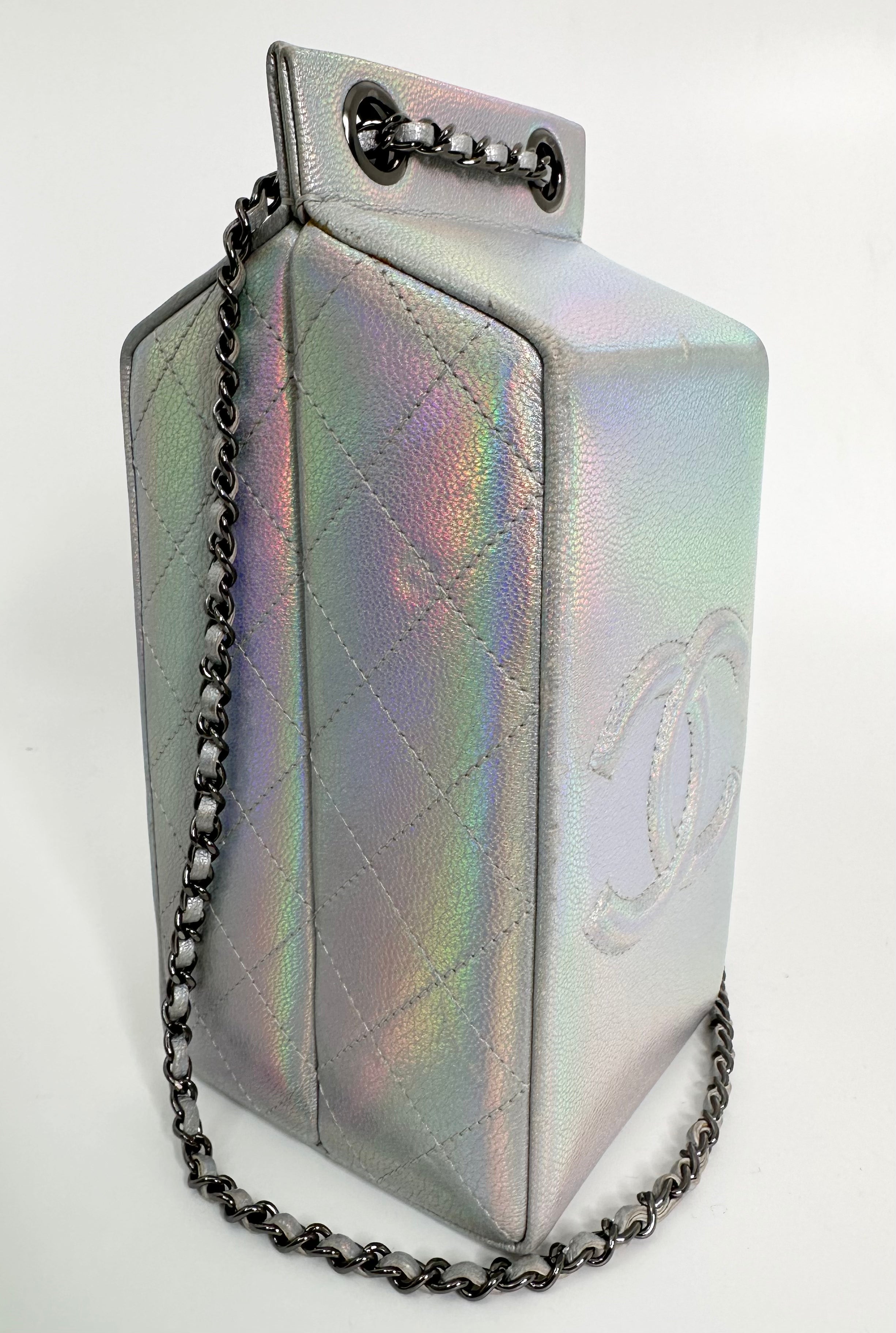 Iridescent Silver Lait de Coco Milk Carton Bag、mySite、garminoutage.com