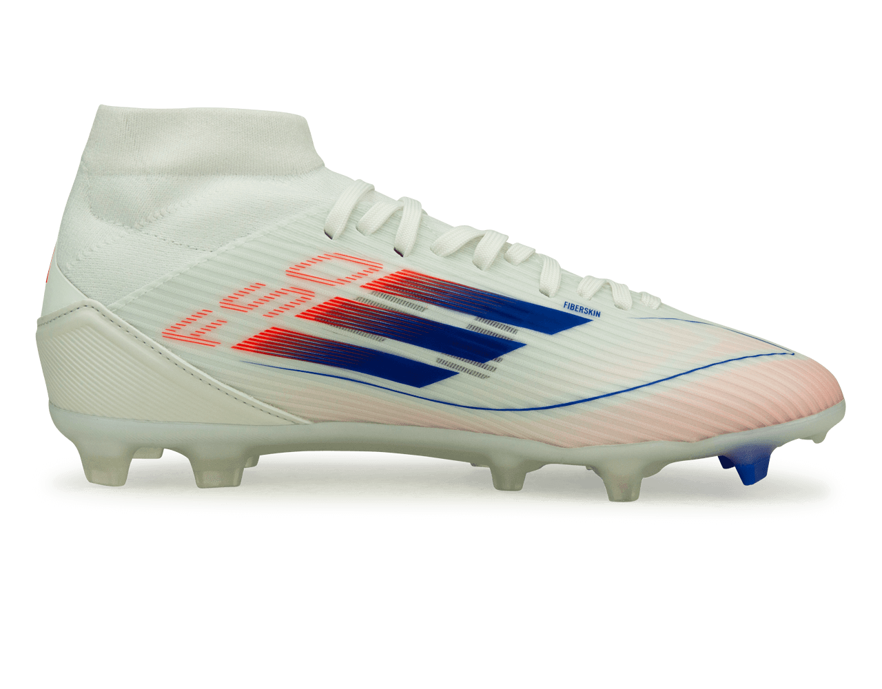 adidas Women's F50 League Mid-Cut FG/MG White/Lucid Blue、mySite、bottomscart