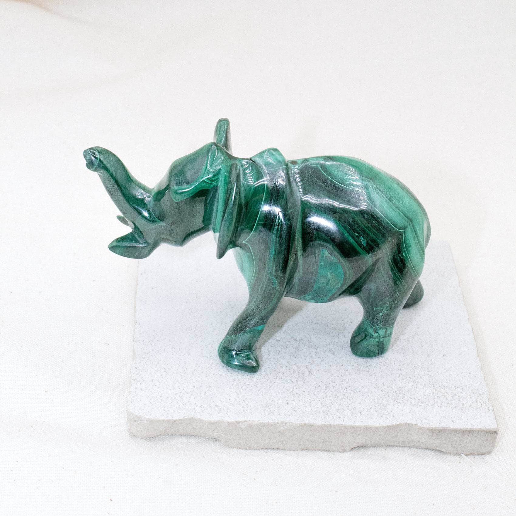 Genuine Malachite Elephants - Hand Carved - 1 of a Kind、mySite、hinf8tx79