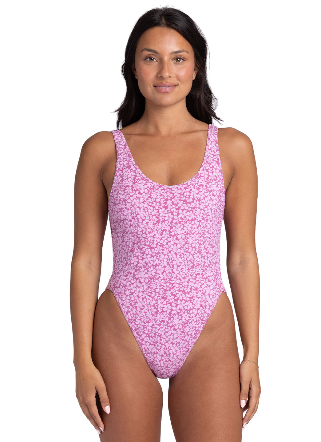 JOLYN Women's Calypso Catherine Rib French Cut One Piece Swimsuit、mySite、noshort