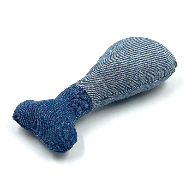 Denim Drumstick Dynamo Toy For Dogs | Blue、mySite、camillekostekn