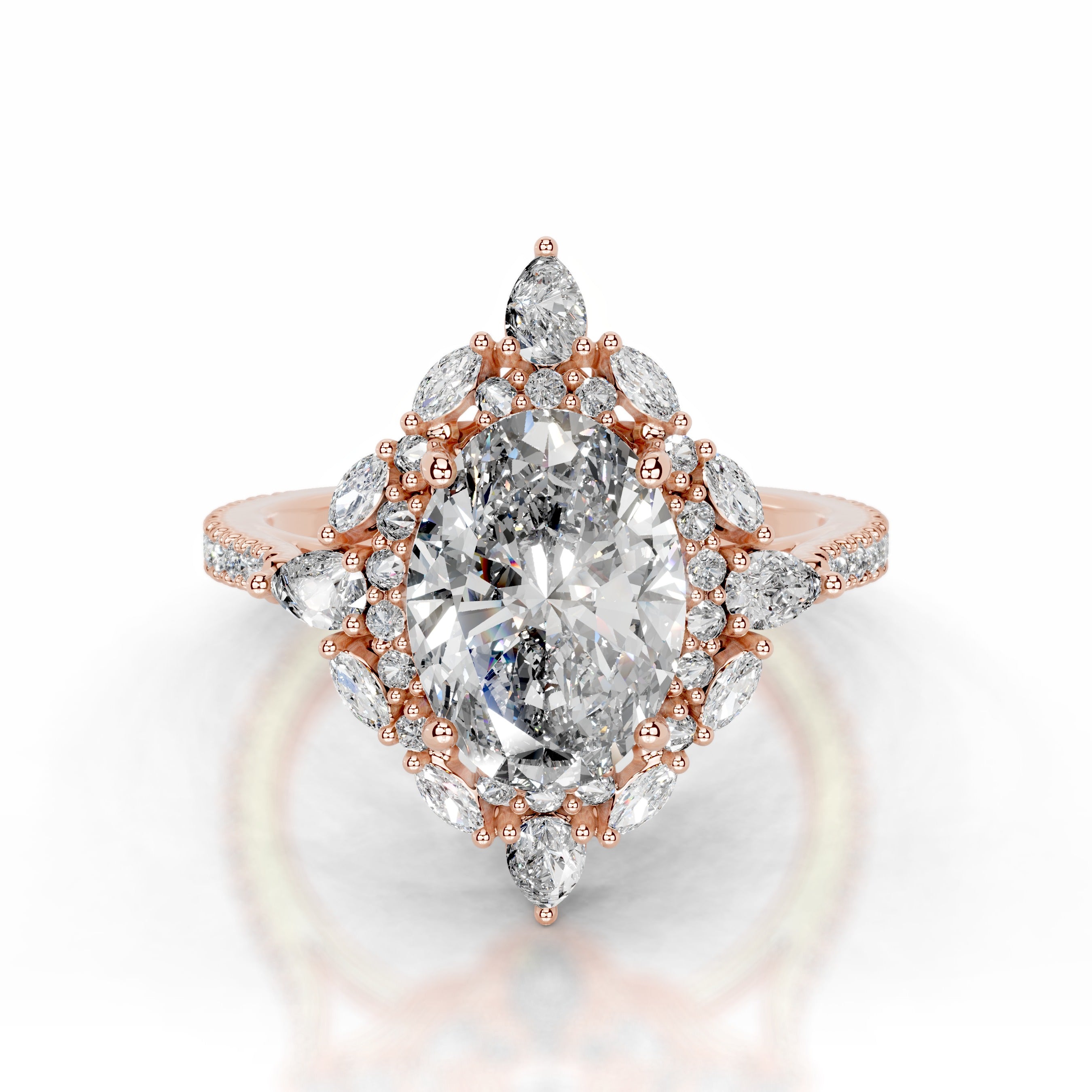 Augustina Lab Grown Diamond Ring - 14K Rose Gold、mySite、hinf8tx79