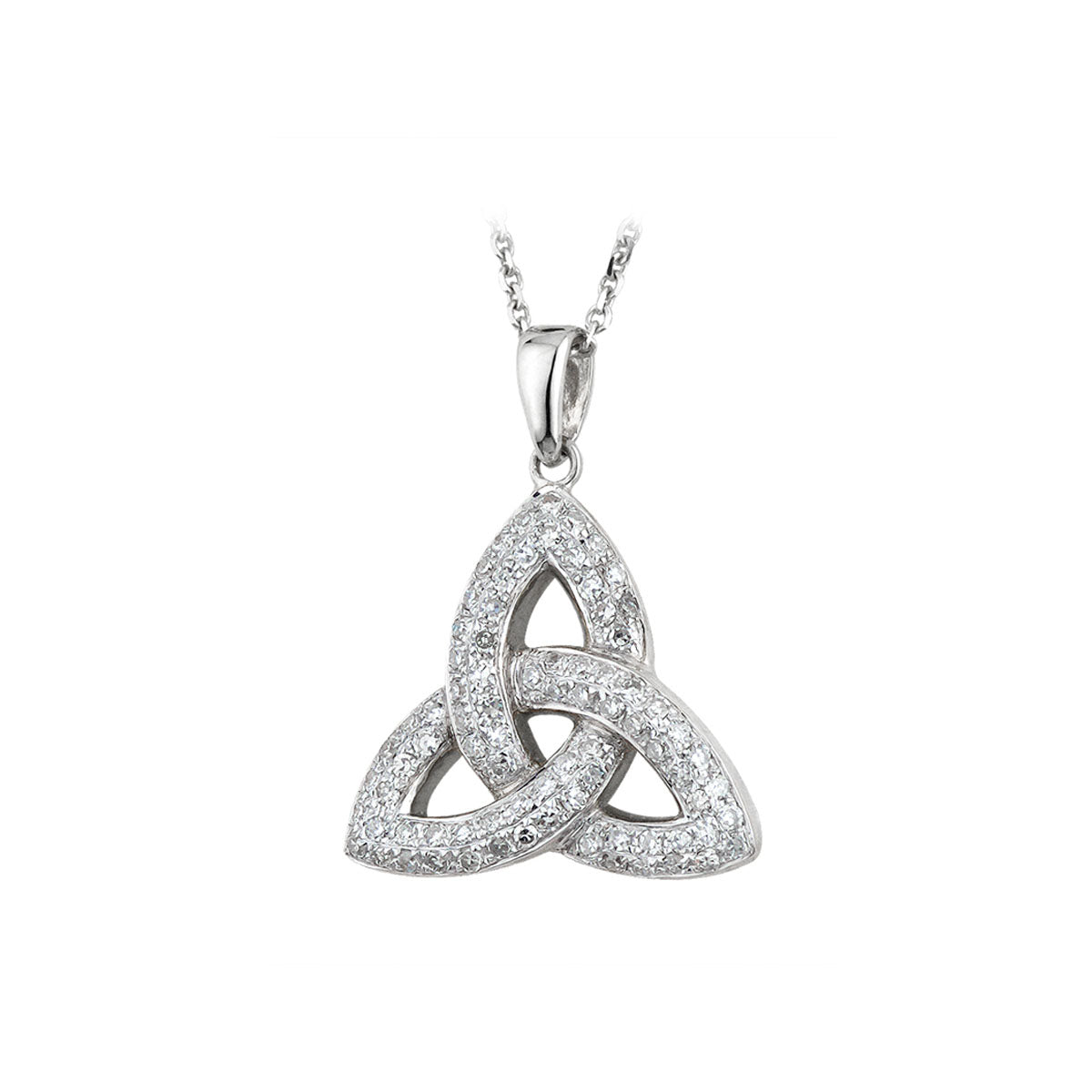 White Gold Micro Diamond Trinity Knot Pendant、mySite、botmansion