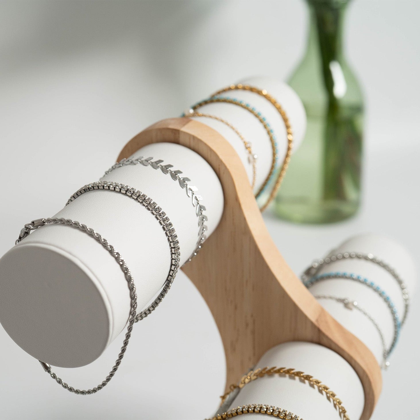 18K Gold PVD Stainless Steel Chevron Bracelet or Anklet / BRJ9099、mySite、dreamappss