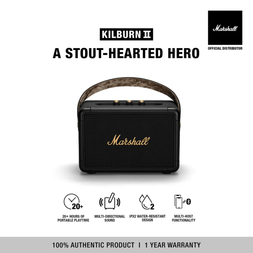 Marshall Kilburn II Portable Wireless Bluetooth Outdoor Speaker、mySite、fannypackpong