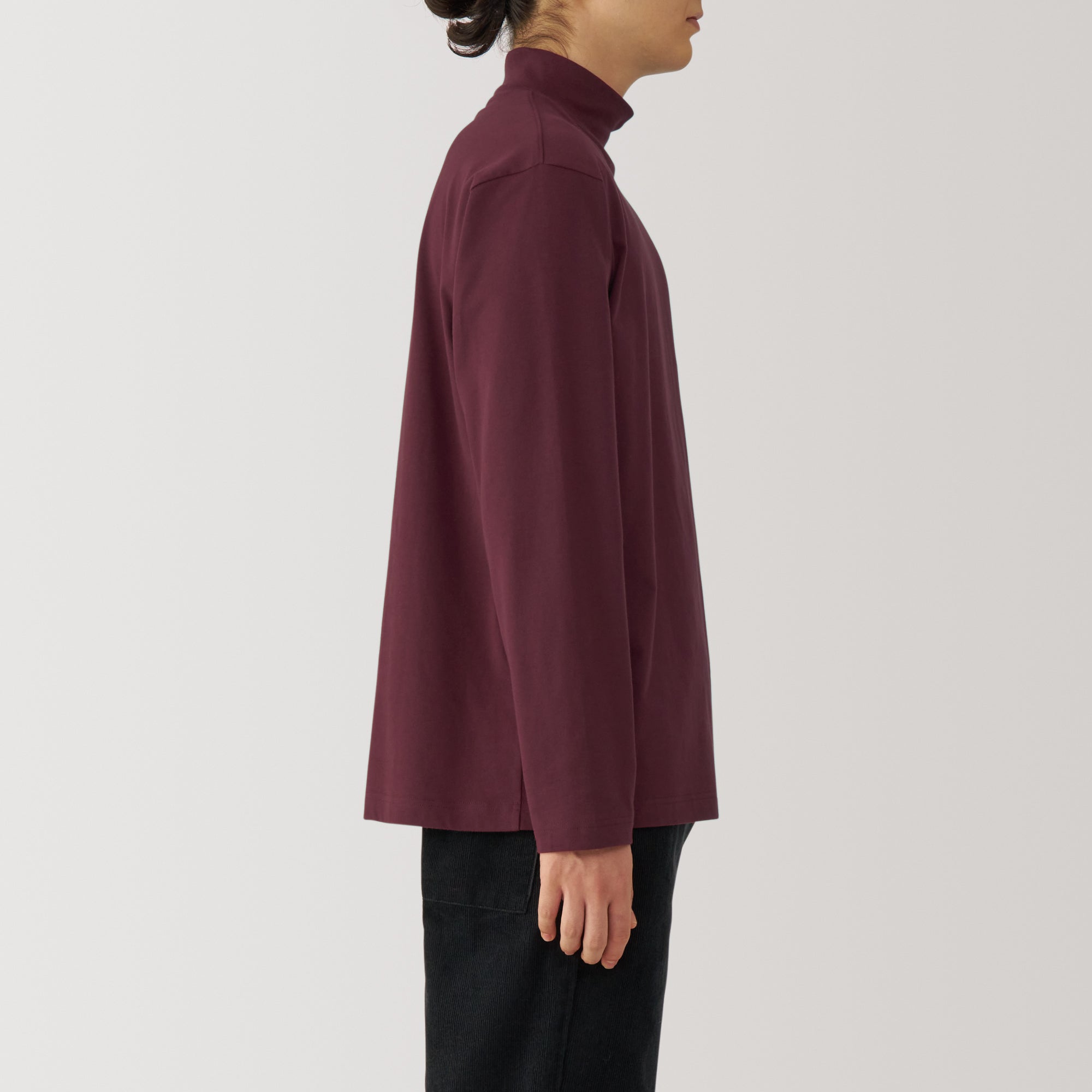  Men's Brushed High Neck Long Sleeve T-Shirt、mySite、sugarbowlscore