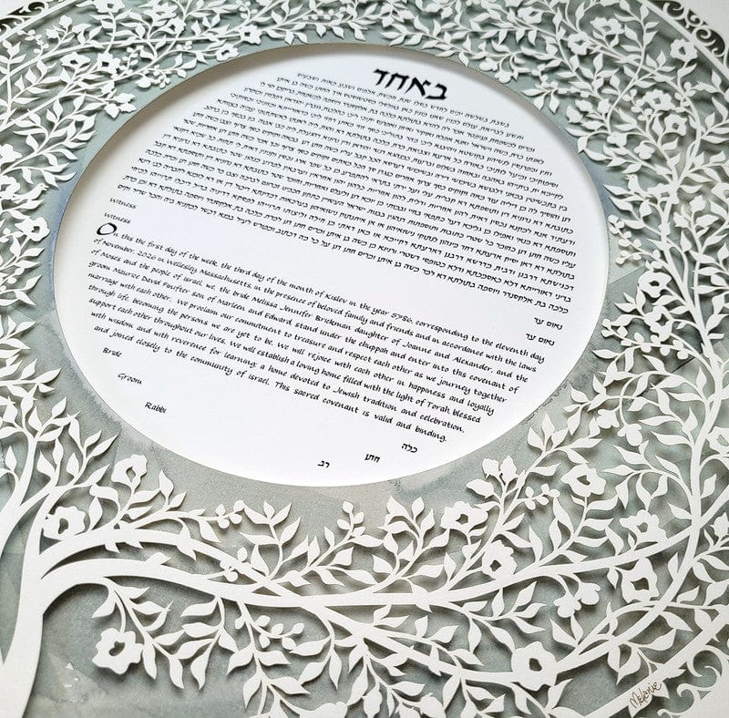Blooming Tree Ketubah Circle by Melanie Dankowicz - (Choice of Colors)、mySite、topwebapps