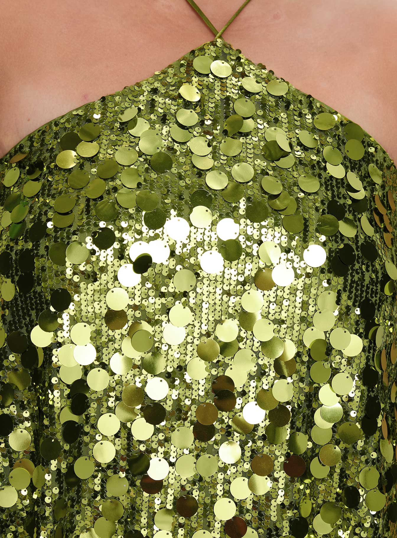 Fluorescents Halter Mini Dress Green Curve、mySite、solidvoid