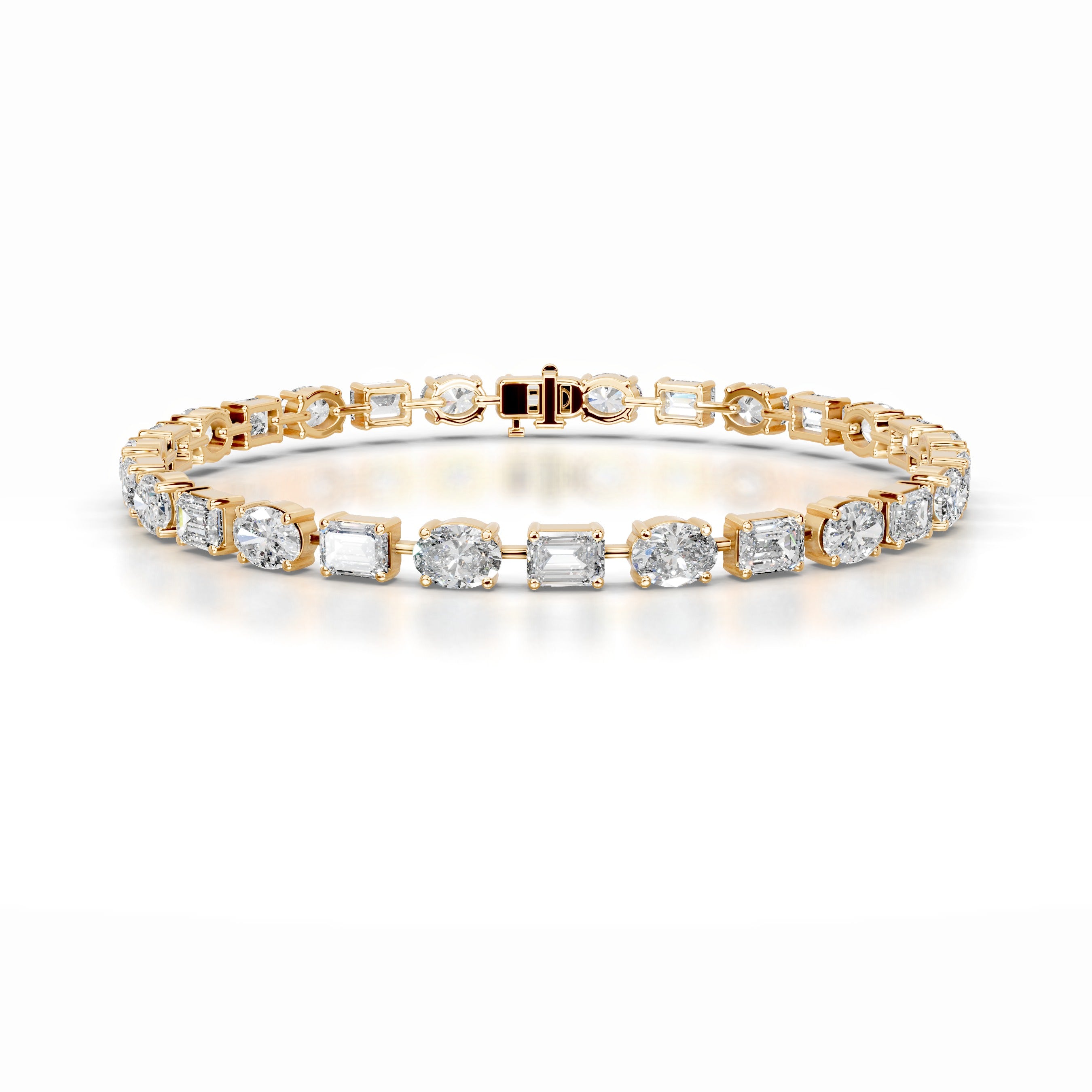 Sharon Lab Grown Diamond Tennis Bracelet - 18K Yellow Gold、mySite、hinf8tx79