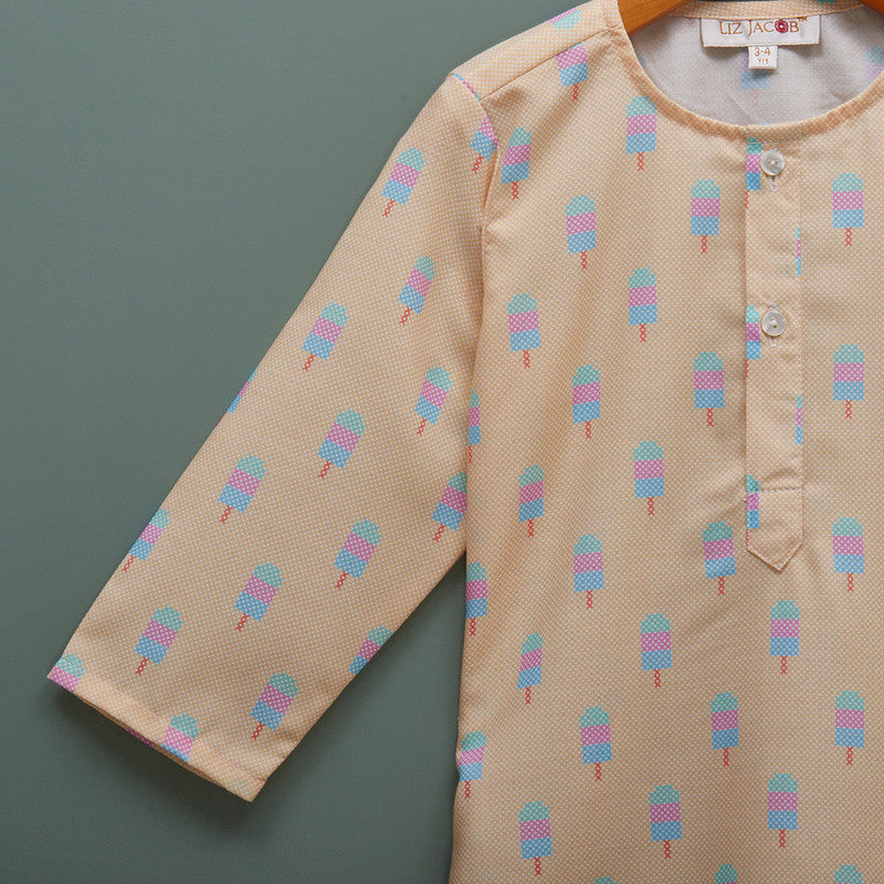 Cotton Pyjama Set For Kids | Printed | Off-White、mySite、camillekostekn