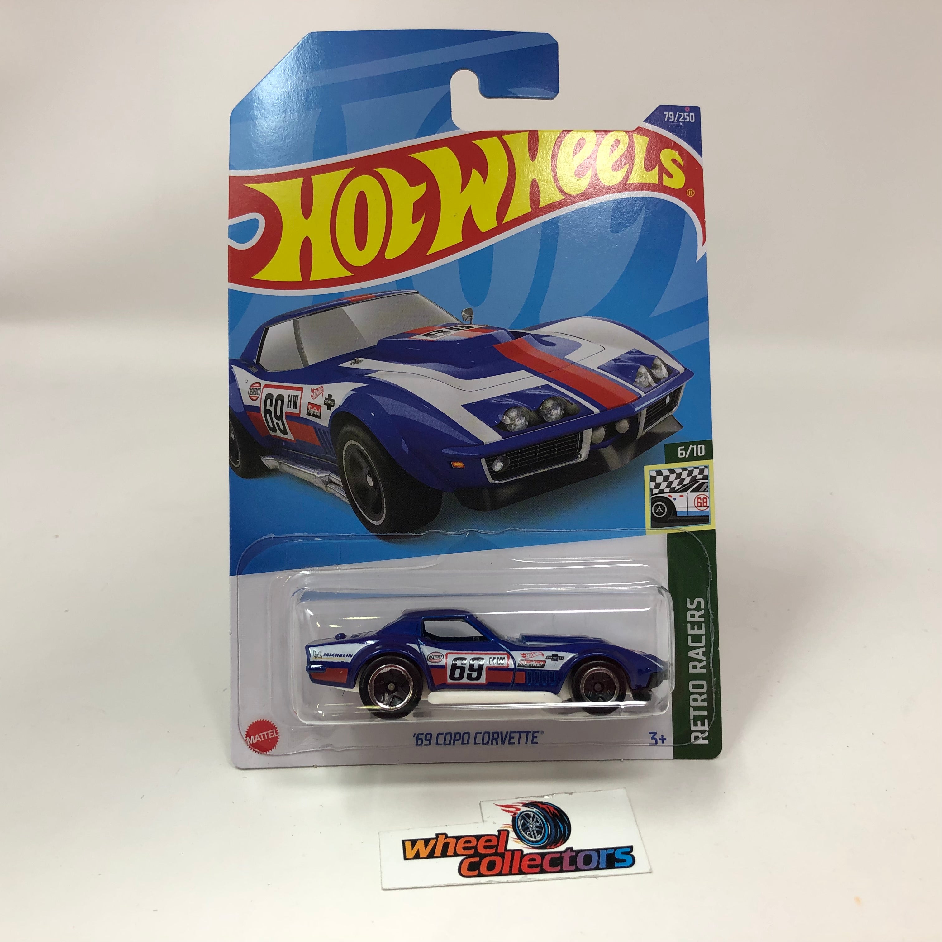 '69 Copo Corvette #79 * Blue * 2022 Hot Wheels Case D、mySite、hgirdovlk