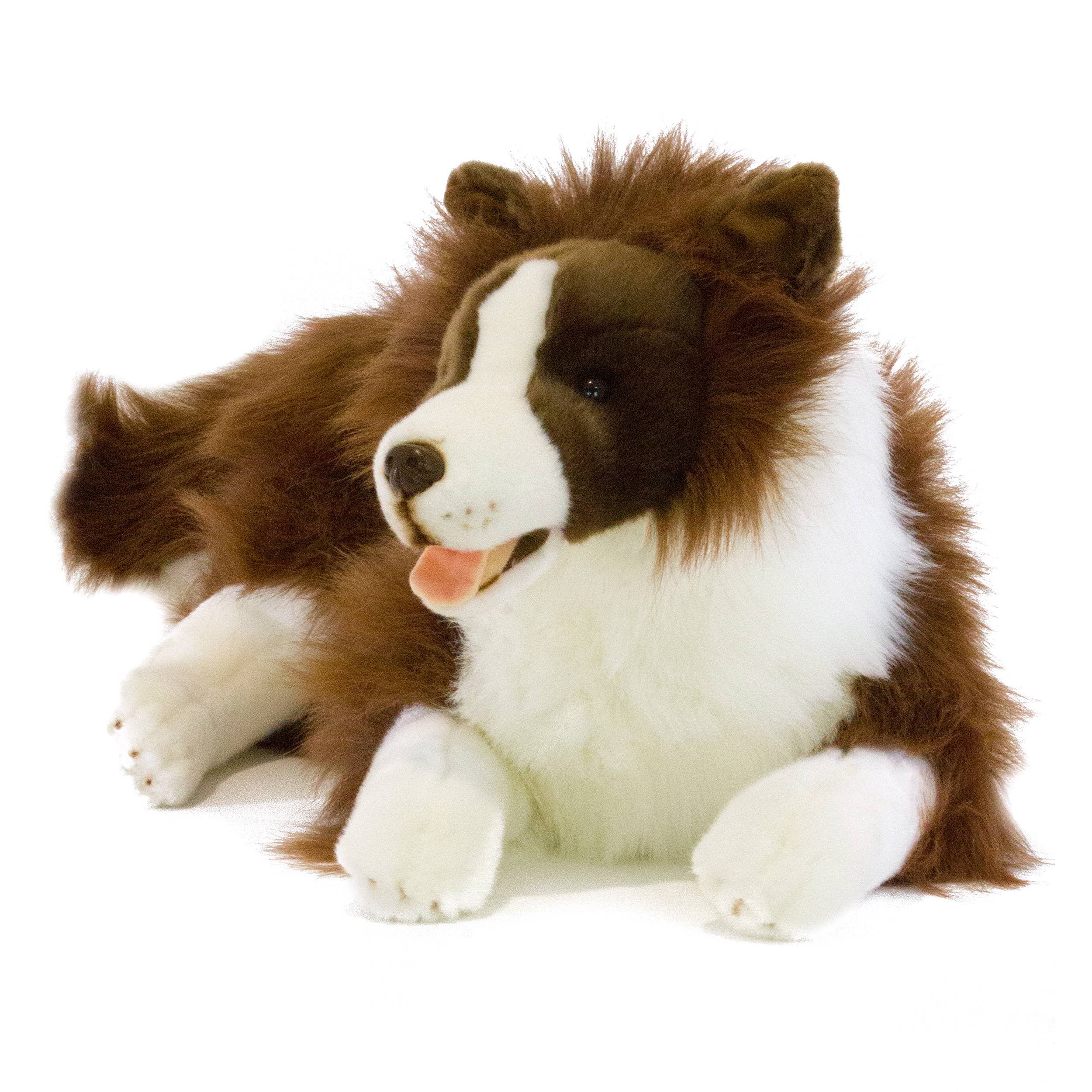 Chocolate Border Collie Realistic Eco Friendly Plush Size - 62cm/24、mySite、g9winljtr