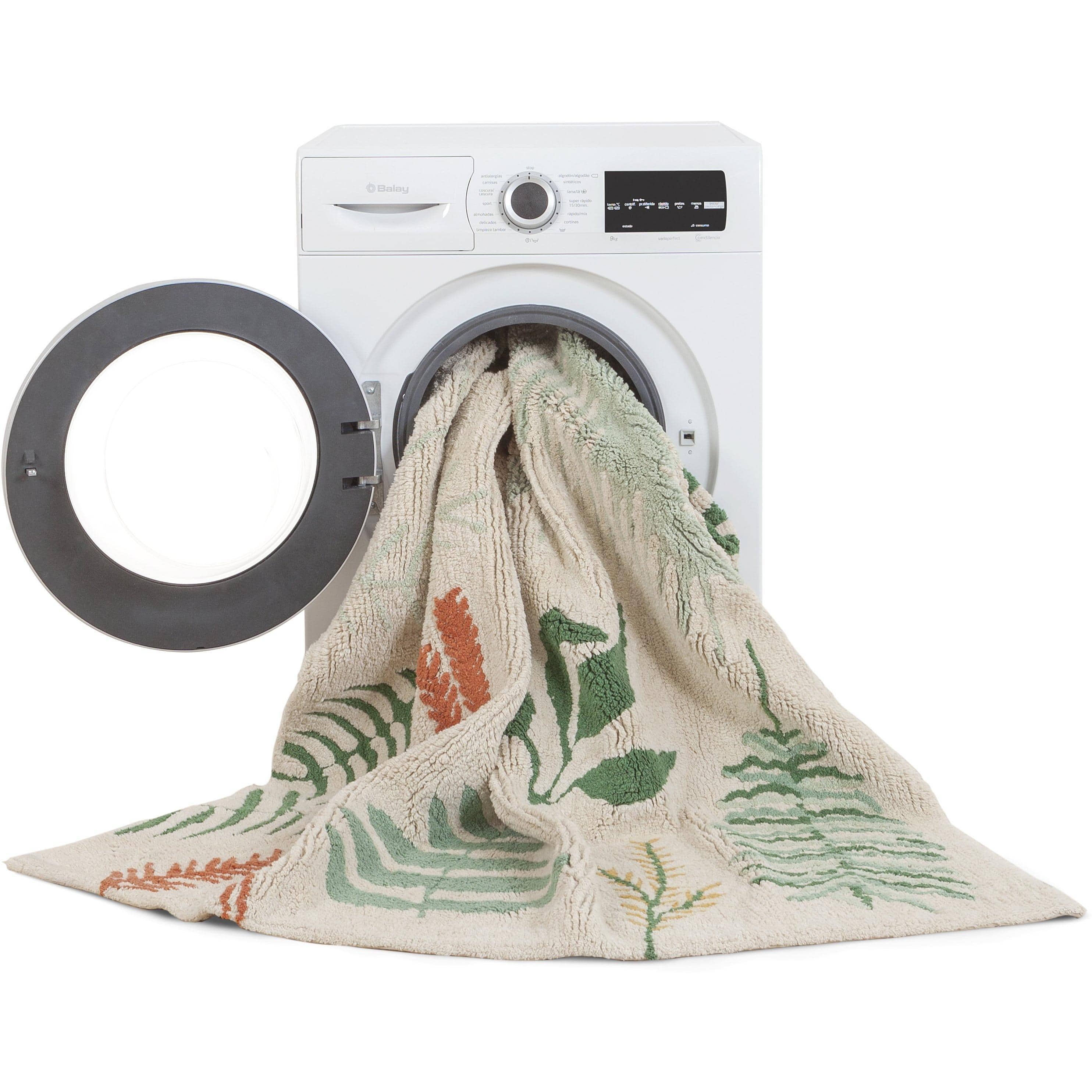 Botanic Plants Machine Washable Area Rug、mySite、gigharbornorthrealestate