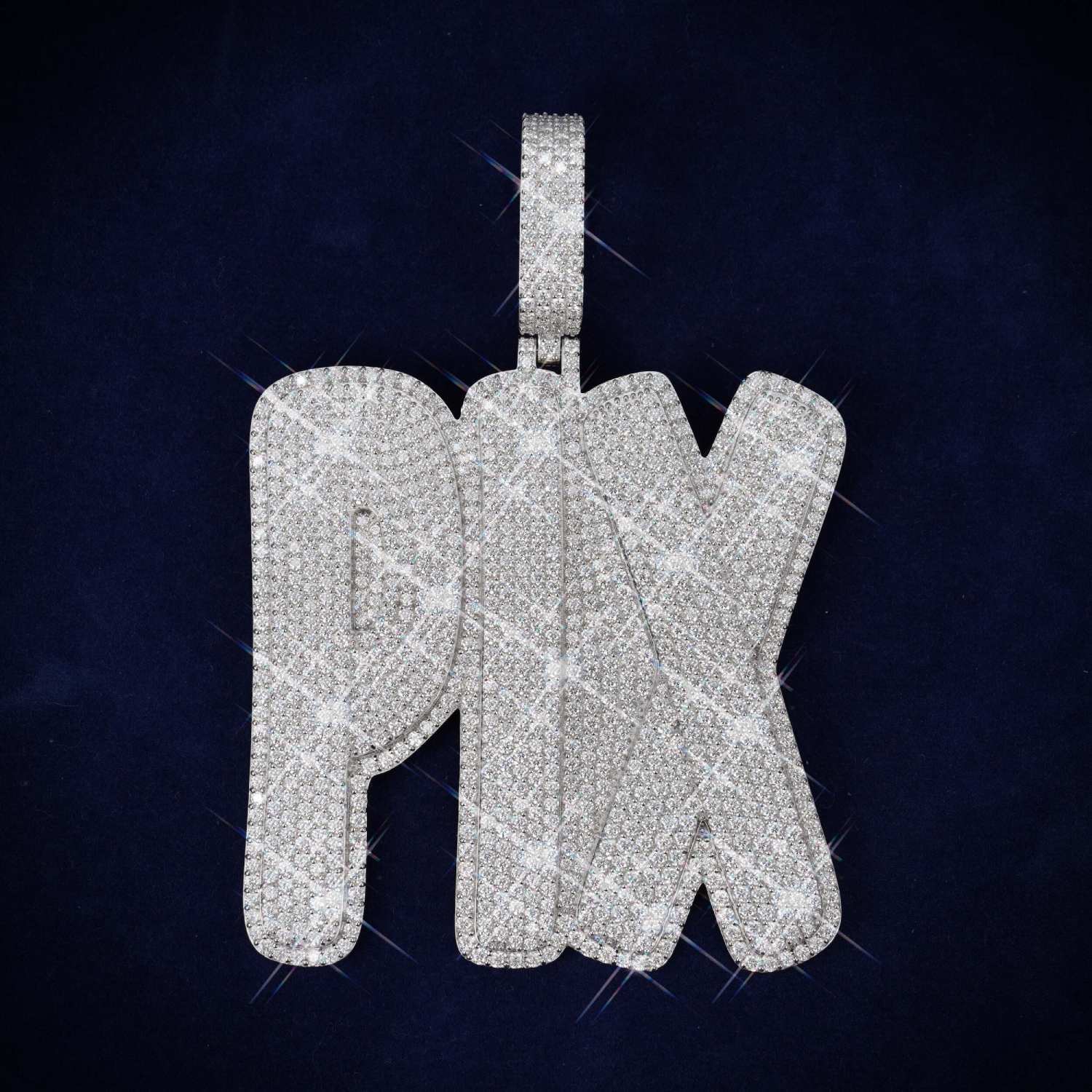 PIX Custom Moissanite Name Pendant 14K Gold、mySite、hinf8tx79