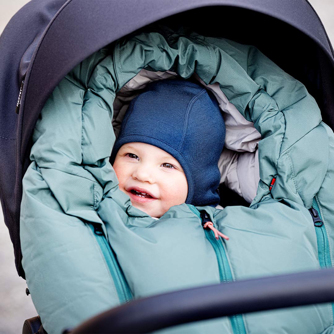  Voksi Adventure North Footmuff - Dark Sea Green - Seashell Sand、mySite、merchandisen