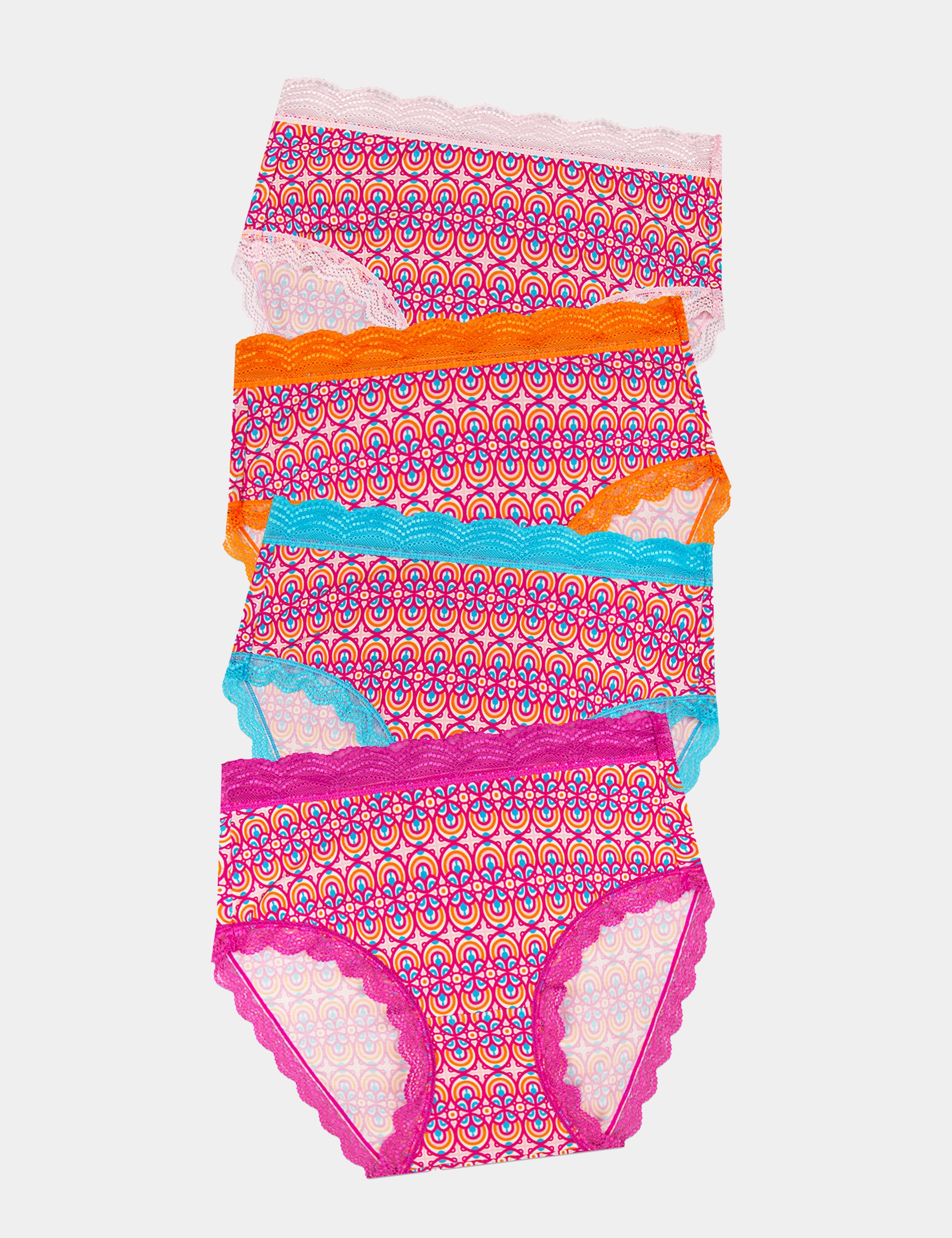 High Rise Knicker Four Pack - Retro Geo、mySite、bengalsvssteelers