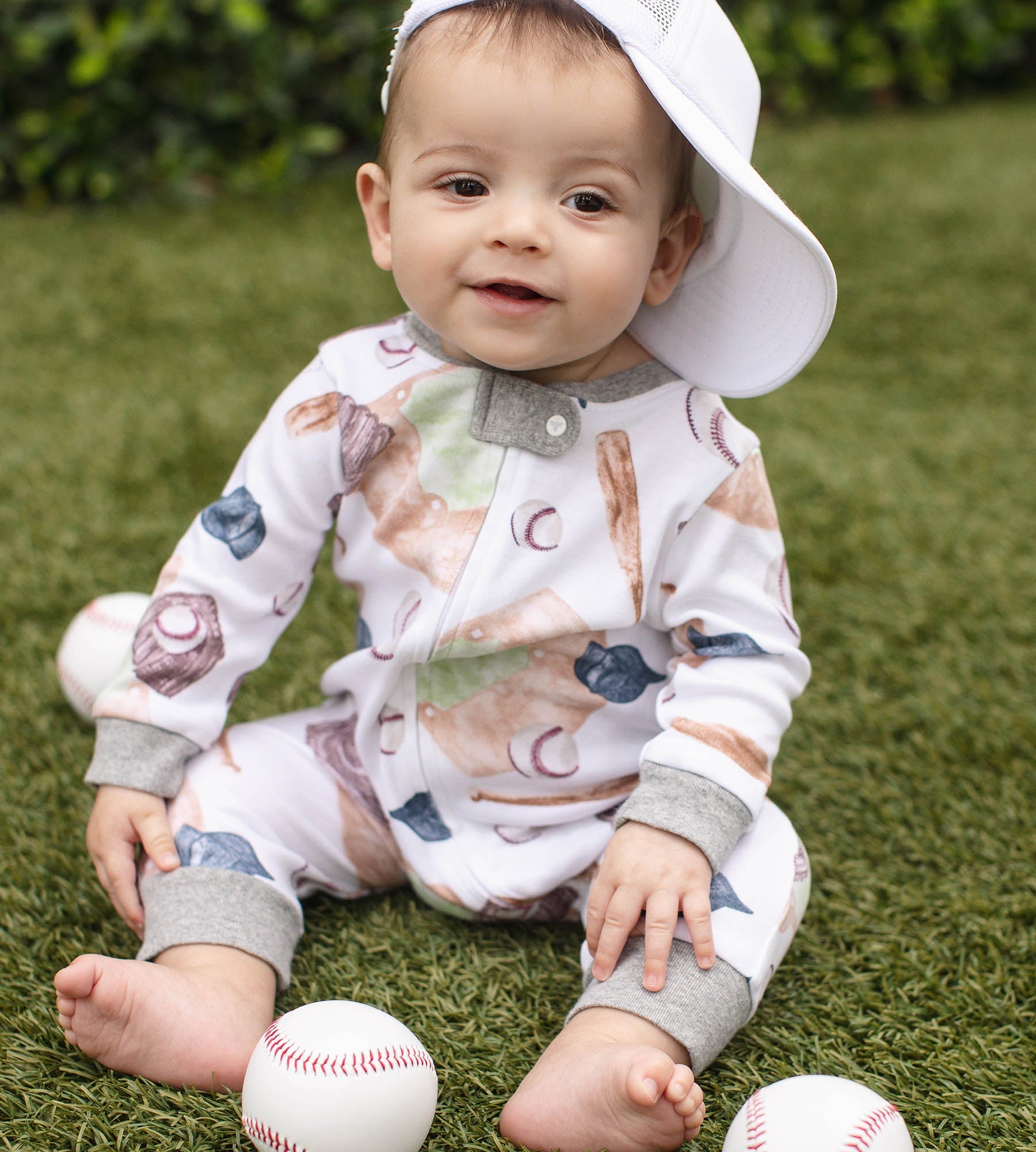 Baseball Organic Cotton Sleeper、mySite、g9winljtr