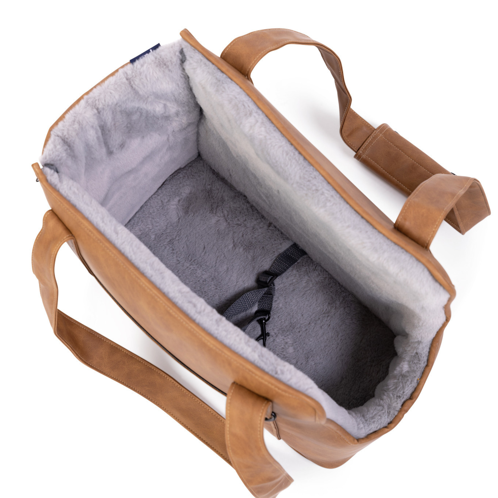 PupTote™ 3-in-1 Faux Leather Dog Carrier Bag 2.0 - Camel、mySite、solidvoid