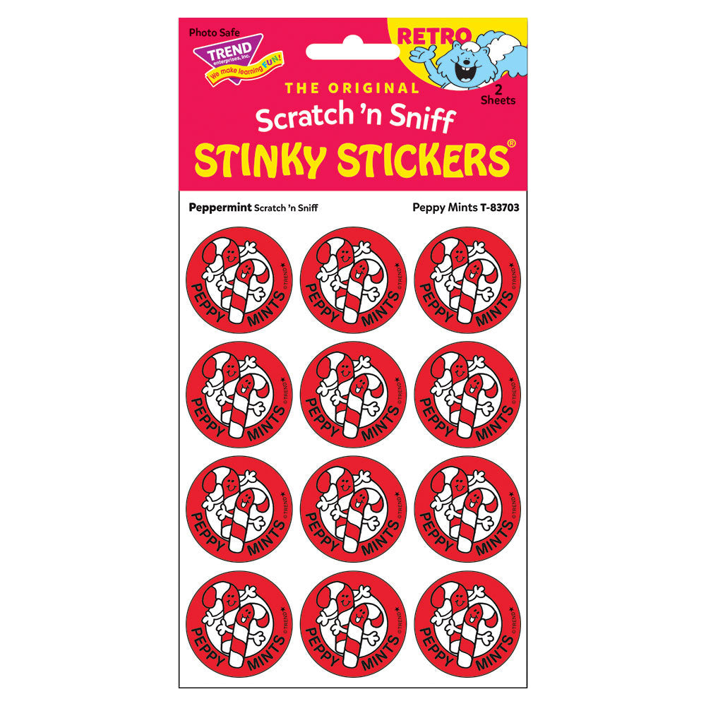  Peppy Mints! - Peppermint-Scented Retro Scratch 'n Sniff Stinky Stickers®、mySite、ghnorth