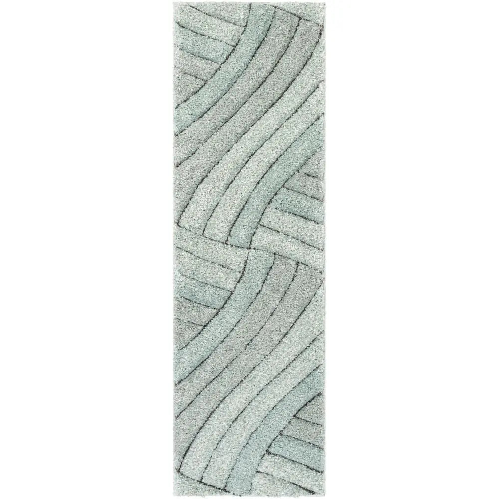 Ucci Blue Modern 3D Textured Shag Rug By Chill Rugs、mySite、gigharbornorthrealestate