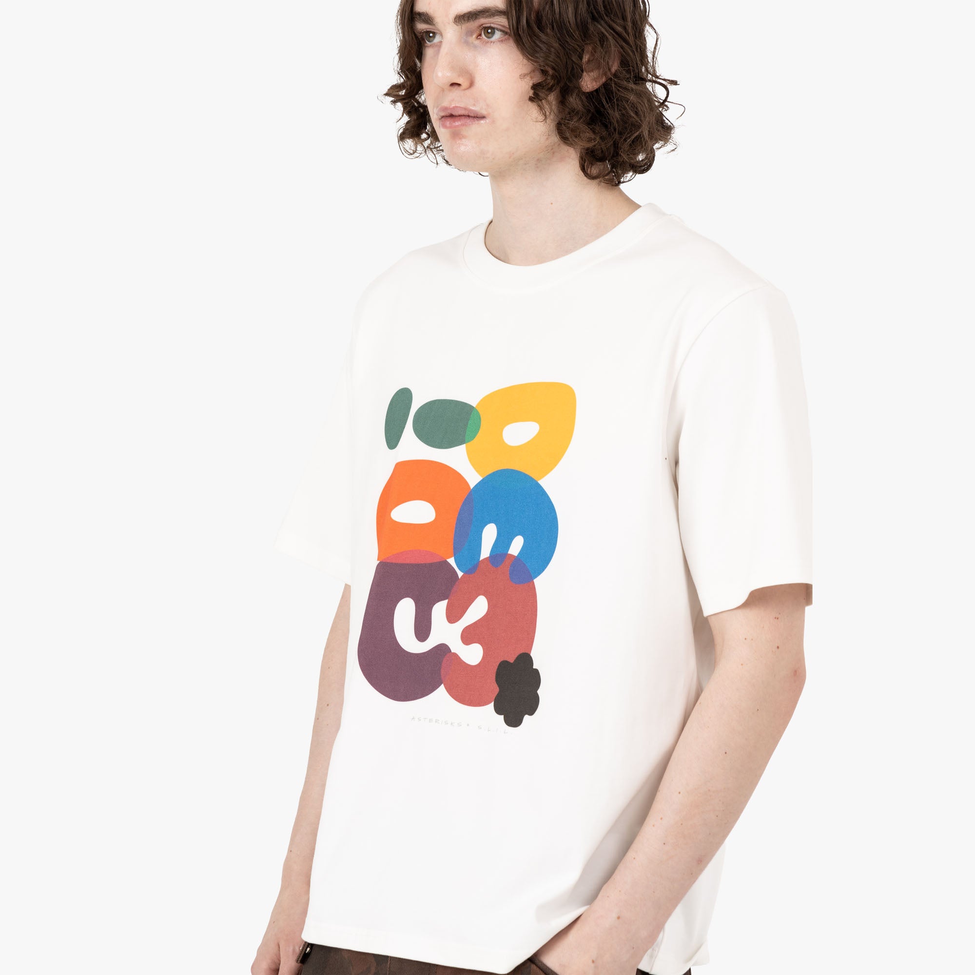 Adidem Asterisks Bubble Letters T-Shirt / Cream、mySite、merchandisen