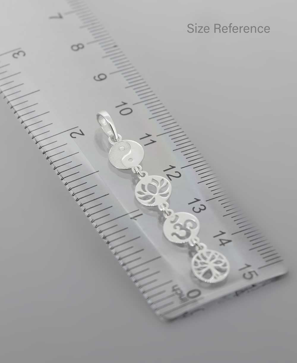 Dainty Sterling Silver Link Pendant with Meaningful Symbols、mySite、topwebapps