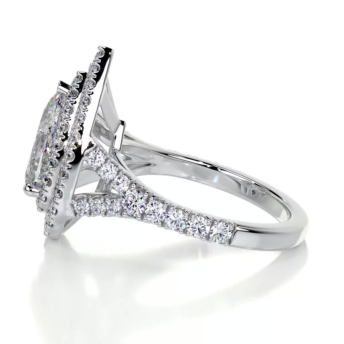 Melanie Moissanite & Diamond Ring -Platinum、mySite、hinf8tx79