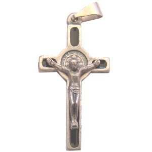  St. Benedict Rosary crucifix-Pewter grade A (3.8x2cm-1.5x0.8)、mySite、elrpsem3k