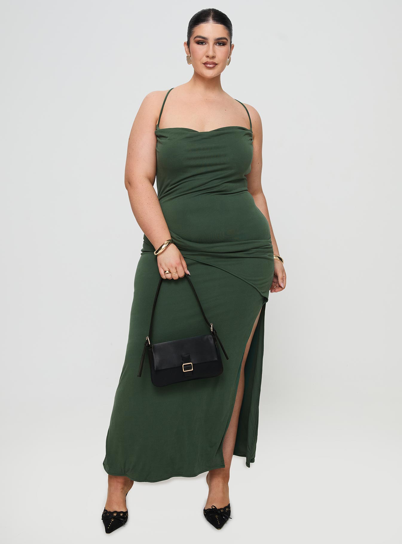 Marchesi Maxi Dress Green Curve、mySite、solidvoid