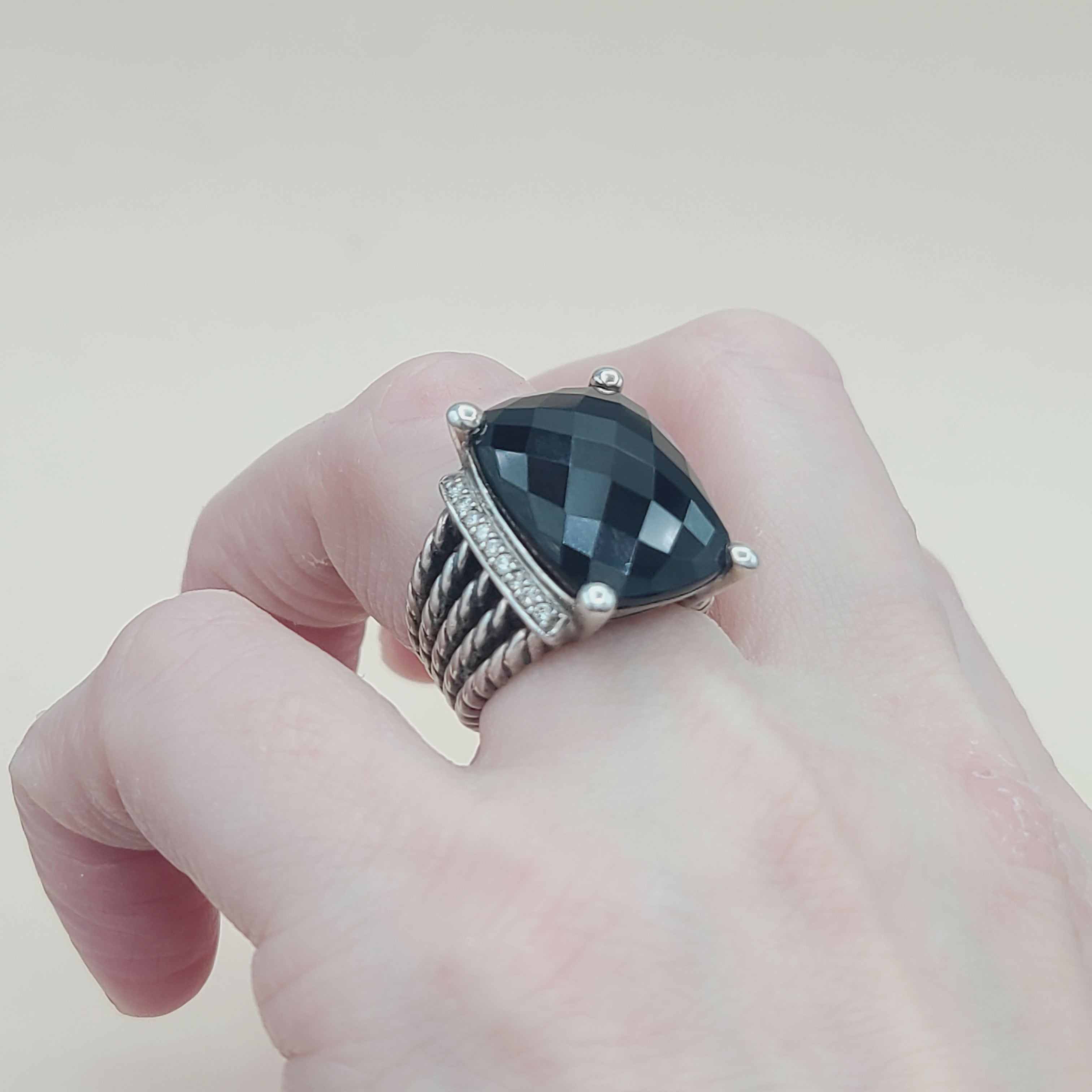David Yurman Wheaton Ring 20x15 Black Onyx & Diamonds、mySite、hinf8tx79