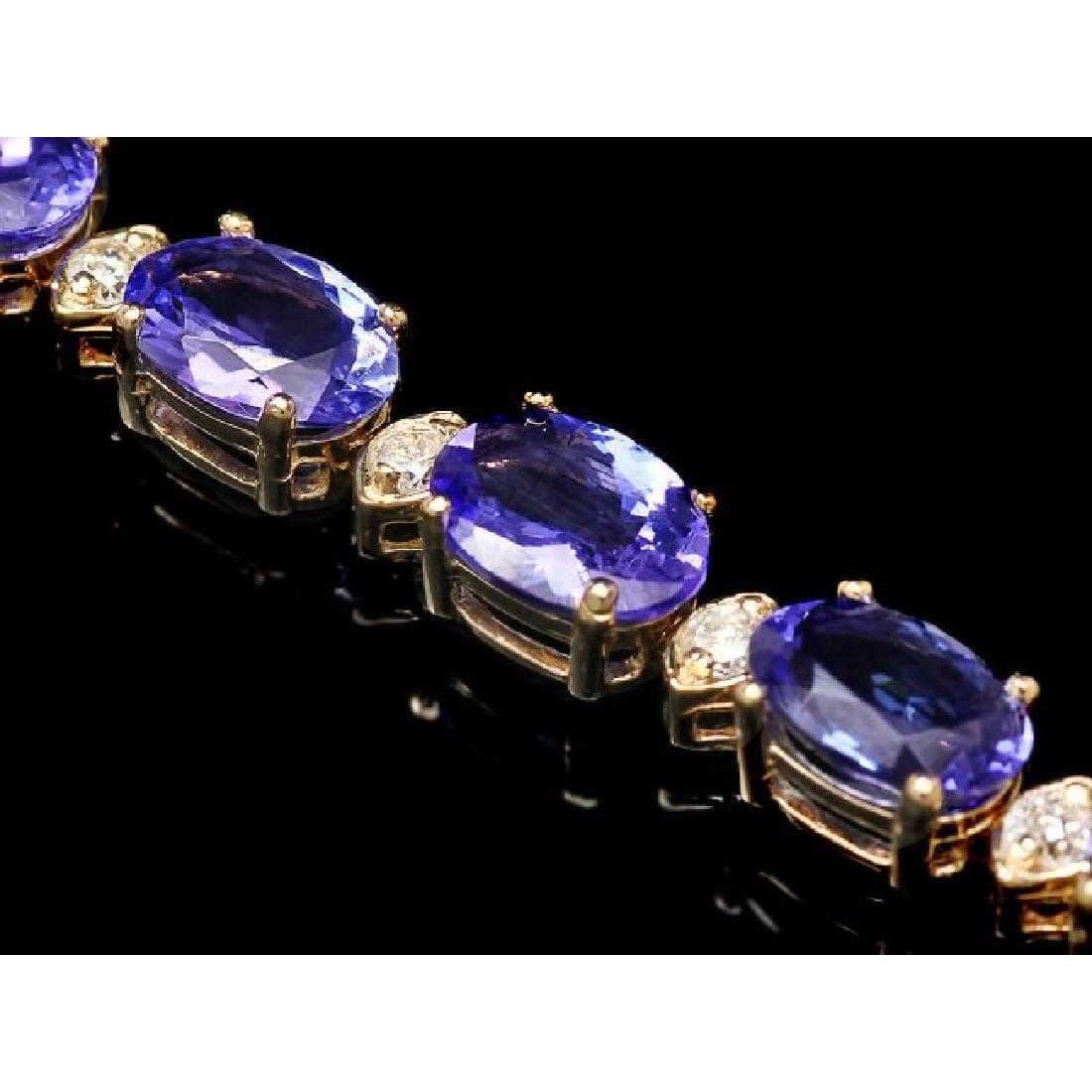 Tanzanite and Diamond Bracelets in 14K White or Yellow Gold, Stunning!、mySite、g9winljtr
