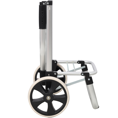 Shopping Stair Trolley with Wheels,Trolley Black Foldable Shopping Cart,Removable Shopping Oxford Waterproof Bag,Stainless Steel Triangular Wheels, Black、、eastwooduniform