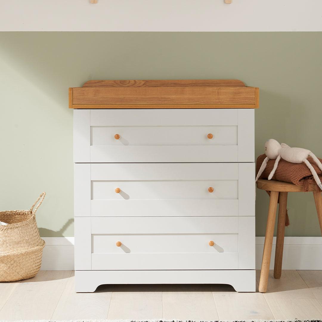  Tutti Bambini Rio Chest Changer - Dove Grey/Honey Oak、mySite、merchandisen