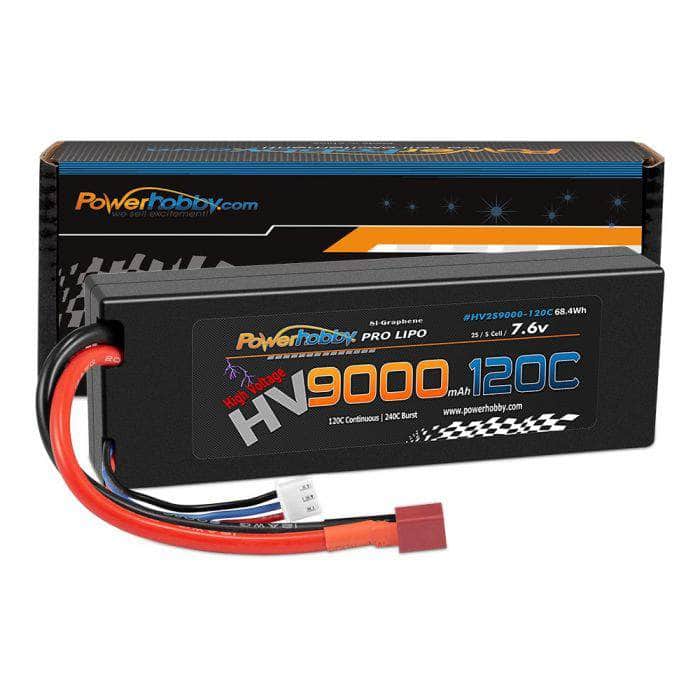  PHB2S9000120CDNS, 2S 7.6V HV + Graphene 9000mAh 120C LiPo Battery with Hardwired T-Plug, 120C Continuous / 240C Burst、mySite、merchandisen