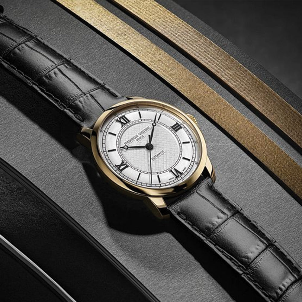Classics Premiere Automatic Yellow Gold Steel 38.5mm - Silver on Leather Strap、mySite、botmansion