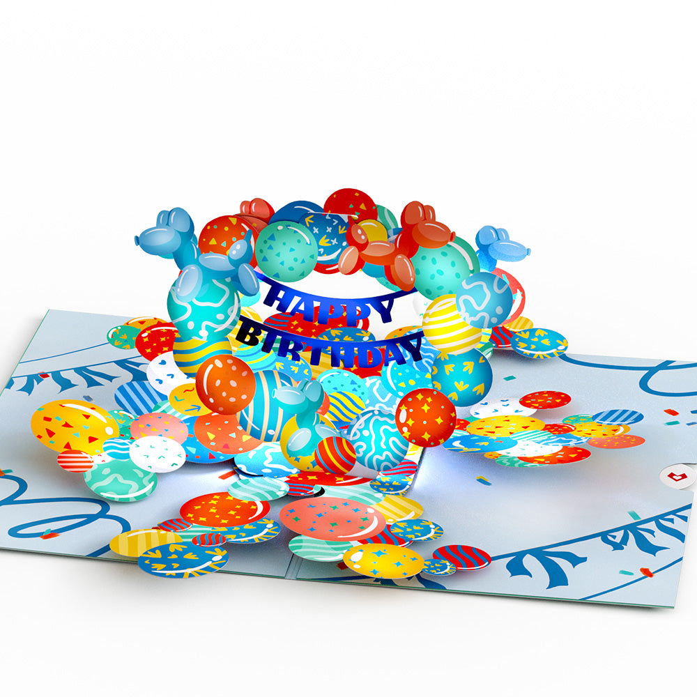 Happy Birthday Balloons Music and Lights Pop-Up Card、mySite、solidvoid