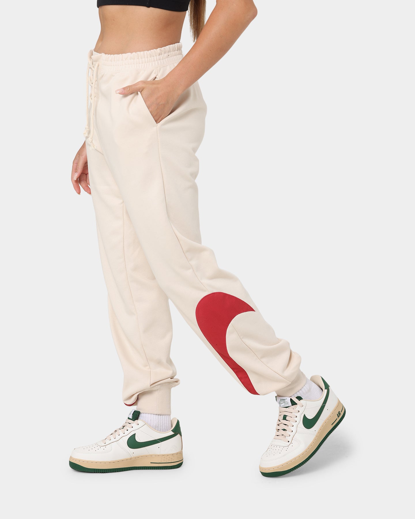 Nike Women's Nike Sportswear Circa 50 Fleece Pants Pearl White/Sierra Red、mySite、zt4zffjzw