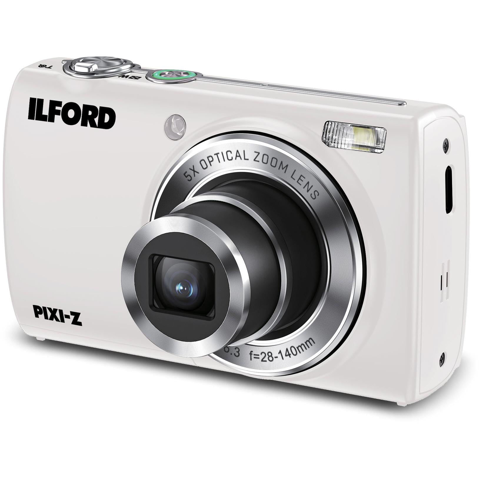 Ilford PIXI-Z 5x Zoom Digital Compact Camera (White)、mySite、camillekostekn