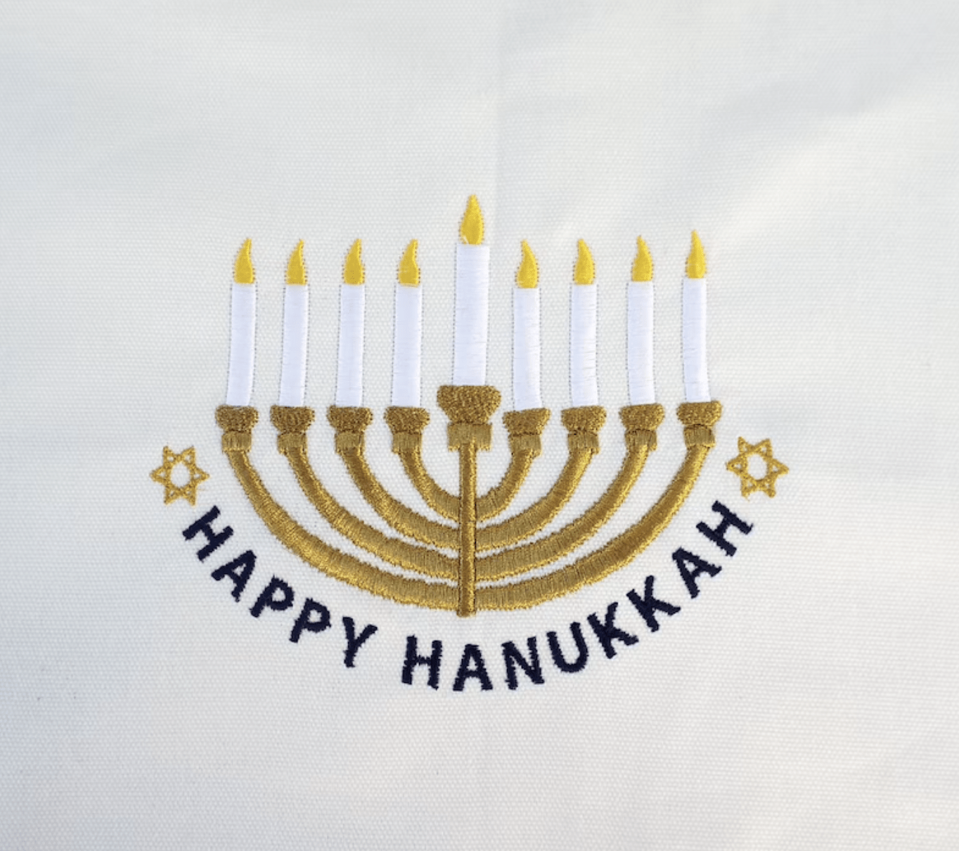 Embroidered Gold Menorah Hanukkah Table Runner、mySite、topwebapps