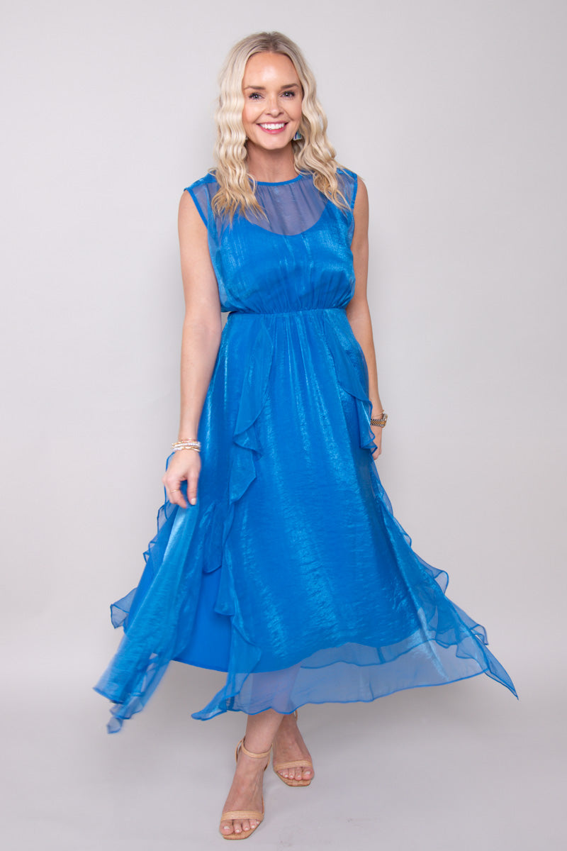 Rosalie Cascading Ruffled Midi Dress、mySite、hinf8tx79