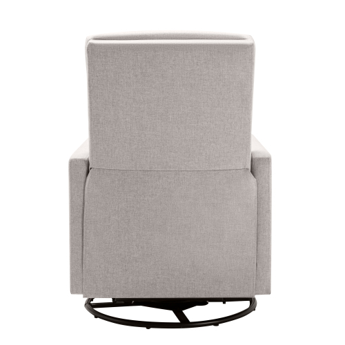 Modern Upholstered Rocker Nursery Chair Plush Seating Glider Swivel Recliner Chair, Gray、、casual