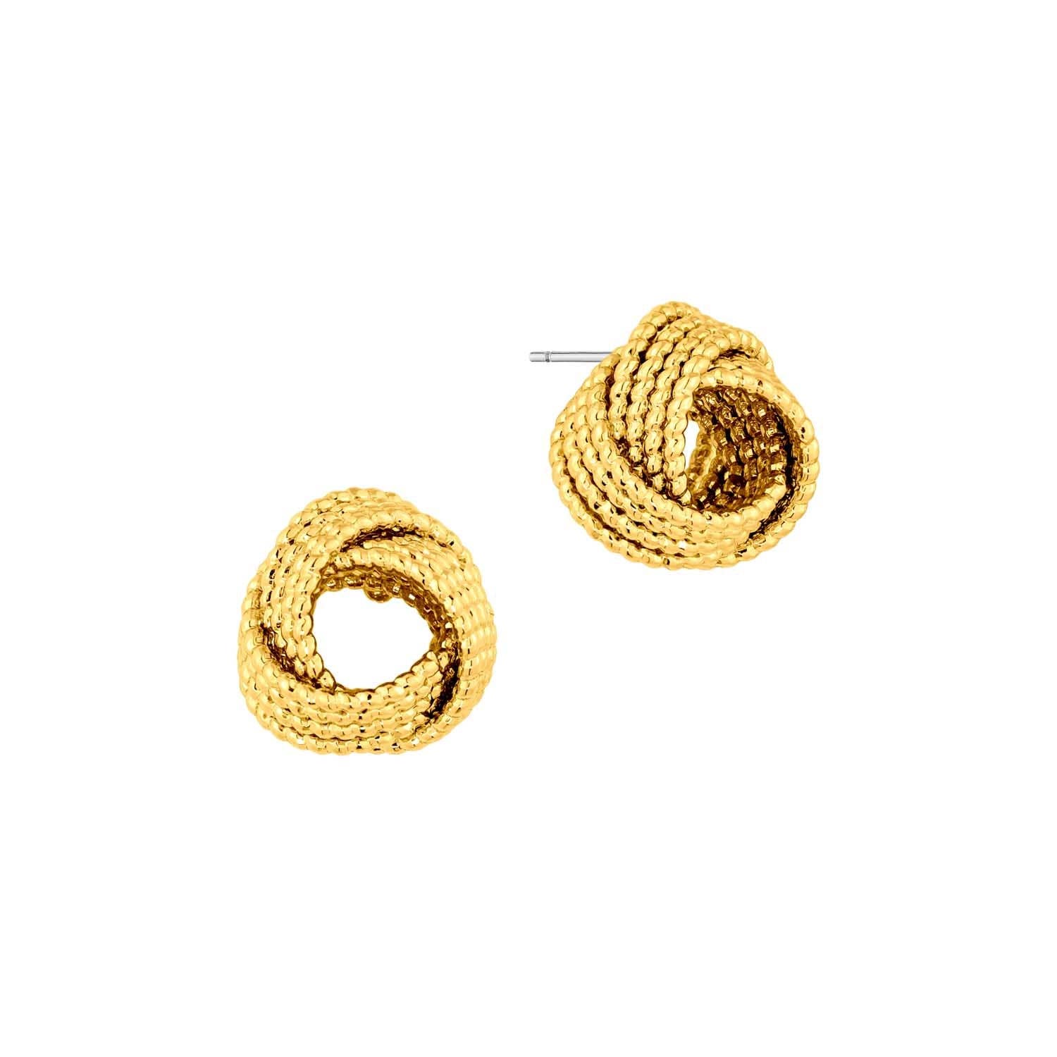 Gold Textured Knot Stud Earring、mySite、garagedoors4me