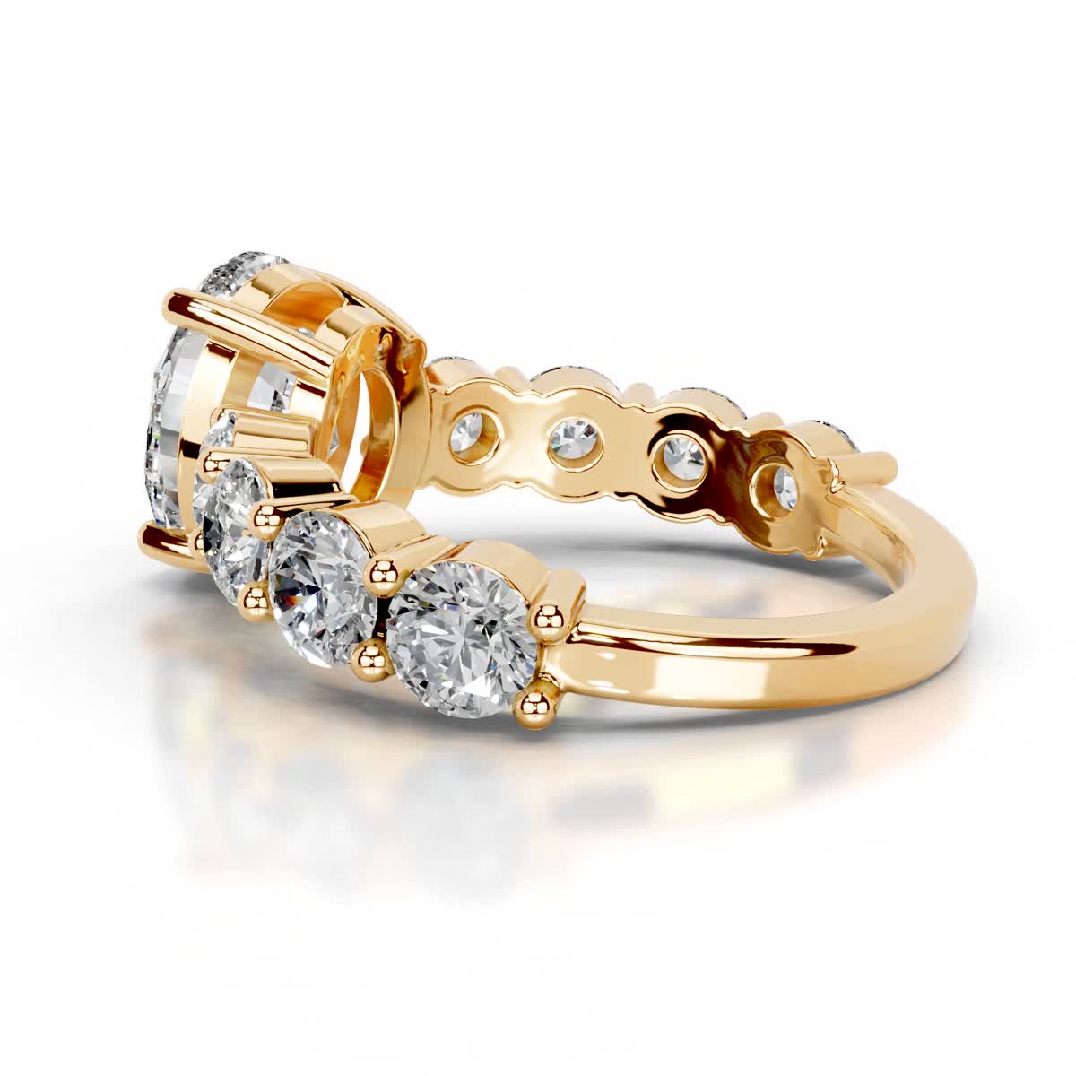 Odin Diamond Engagement Ring (4 Carat) -18K Yellow Gold、mySite、hinf8tx79